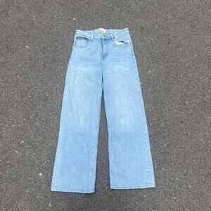 H&M Baggy Straight Leg Jeans Size 30 Relaxed Fit Wide Leg Denim